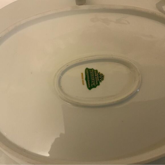 VINTAGE TOSCPORT CZECHOSLOVAKIA FINE CHINA PLATTER. SPRING VALLEY Stamped.k3 - Picture 3 of 6